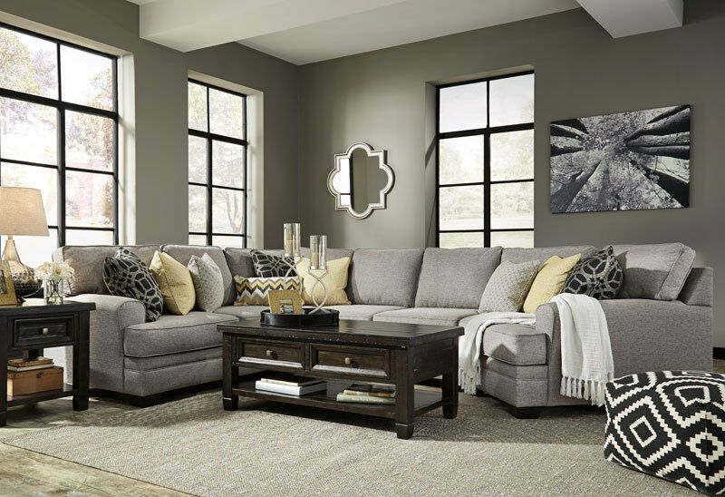NEW 4 piece Living Room Furniture Sectional  Gray Microfiber Sofa Couch Set G2F …