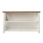 Welwick Designs 30 in. White/Reclaimed Barn Wood 2-shelf Accent .