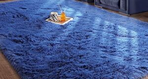 Amazon.com: RUGTUDER Navy Blue Soft Area Rug for Bedroom,3x5 .