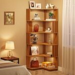 Amazon.com: Tribesigns 6 Tier Corner Bookshelf, 64.9 Inch Tall .