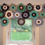 Window Valance, Flower Valance, Kitchen Curtain, Crochet Curtain .