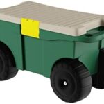 Amazon.com : Rolling Garden Cart with Seat - Plastic Storage with .
