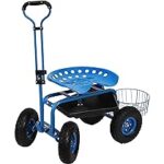 Amazon.com: Sunnydaze Garden Seat with Wheels - Rolling Garden .