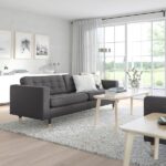 MORABO sofa, Gunnared dark gray/wood - IK