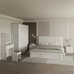 Wholesale high gloss white modern bedroom set For Different .