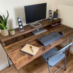 Rustic Desk for Home Office Desk Hairpin Legs Steel Legs Reclaimed .