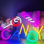Amazon.com : Candy Neon Sign for Candy Shop Wall Decor Business .