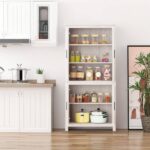 Reviews for HOMCOM White 64 in. Kitchen Pantry, Freestanding .
