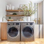 Featured on Homes & Gardens: Laundry Room Shelving Ide