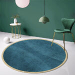 Modern Round Rug - Blended Fabrics - Blue - Green - ApolloB