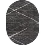 nuLOOM Thigpen Contemporary Stripes Dark Gray 8 ft. Round Rug .