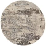 Nourison Celestial Ivory/Grey 4 ft. x 4 ft. Abstract Modern Round .