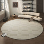 Abstract Contemporary Round Rugs for Bedroom, Round Area Rugs for .