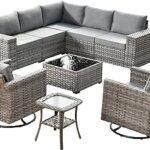 Amazon.com: Patio Furniture Sets Outdoor Sectional Sofa Swivel .