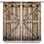 Amazon.com: Rustic Wooden Barn Door Curtains Rustic Farmhouse .