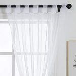 Amazon.com: ZebraSmile 1 Panel Tab Top Voile Curtains Loop Sheer .