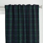 Dark Tartan Curtain Panel Dark Green Plaid by Laurapol Scottish .
