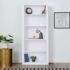Brookside Elaine 72 in. White Wood 5-Shelf Standard Bookcase with .