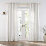Trevino Cotton Silk White Curtain Panel 52"x108" + Reviews | Crate .