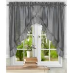 Ellis Curtain Stacey 38 in. L Polyester/Cotton Swag Valance Pair .