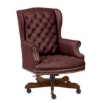 Monroe Leather Wing Back Executive Chair by NBF Signature Seri