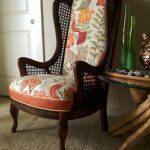 Colorful Upholstered Wingback Cha