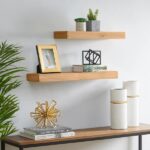 StyleWell Modern Wood Floating Wall Shelves (Set of 2) (26 in. W x .