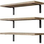 Amazon.com: DOLLFIO Wooden Wall Floating Shelves, 3 Sets Shelves .