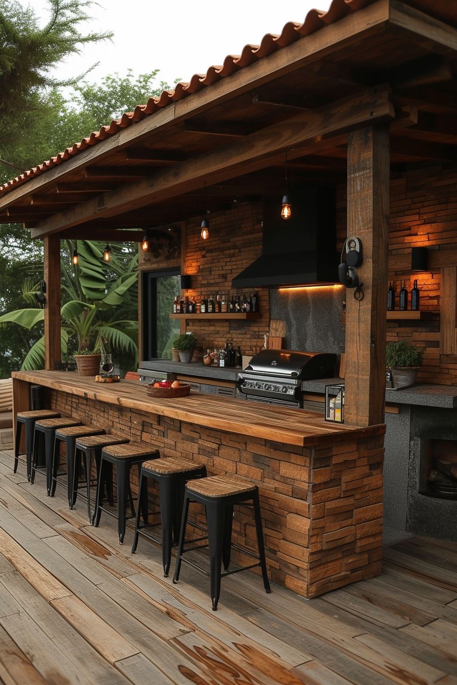 small outdoor kitchen ideas