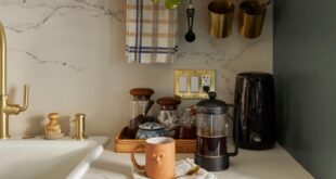 small kitchen counter organization