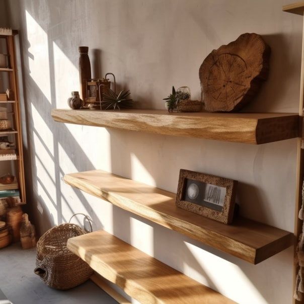 kitchen floating shelves