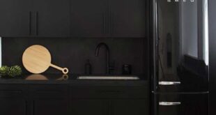 black kitchen cabinets