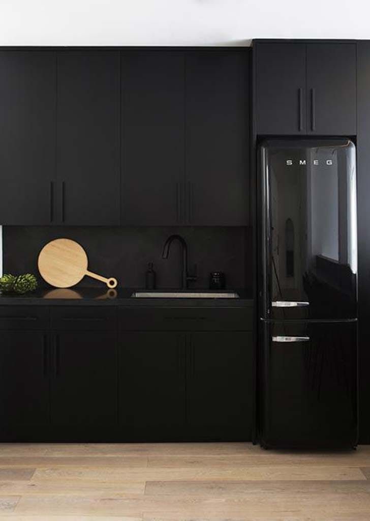 black kitchen cabinets