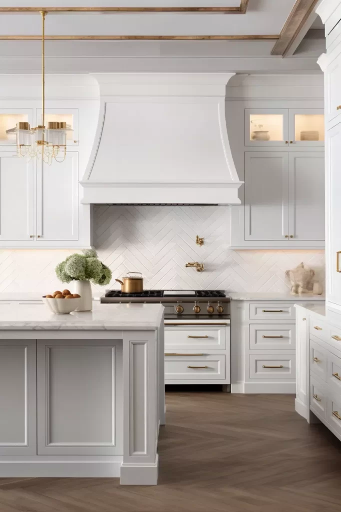 kitchen backsplash with white cabinets