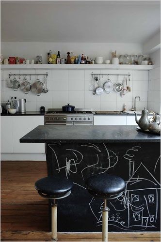 Get Creative in the Kitchen with a Chalkboard Wall