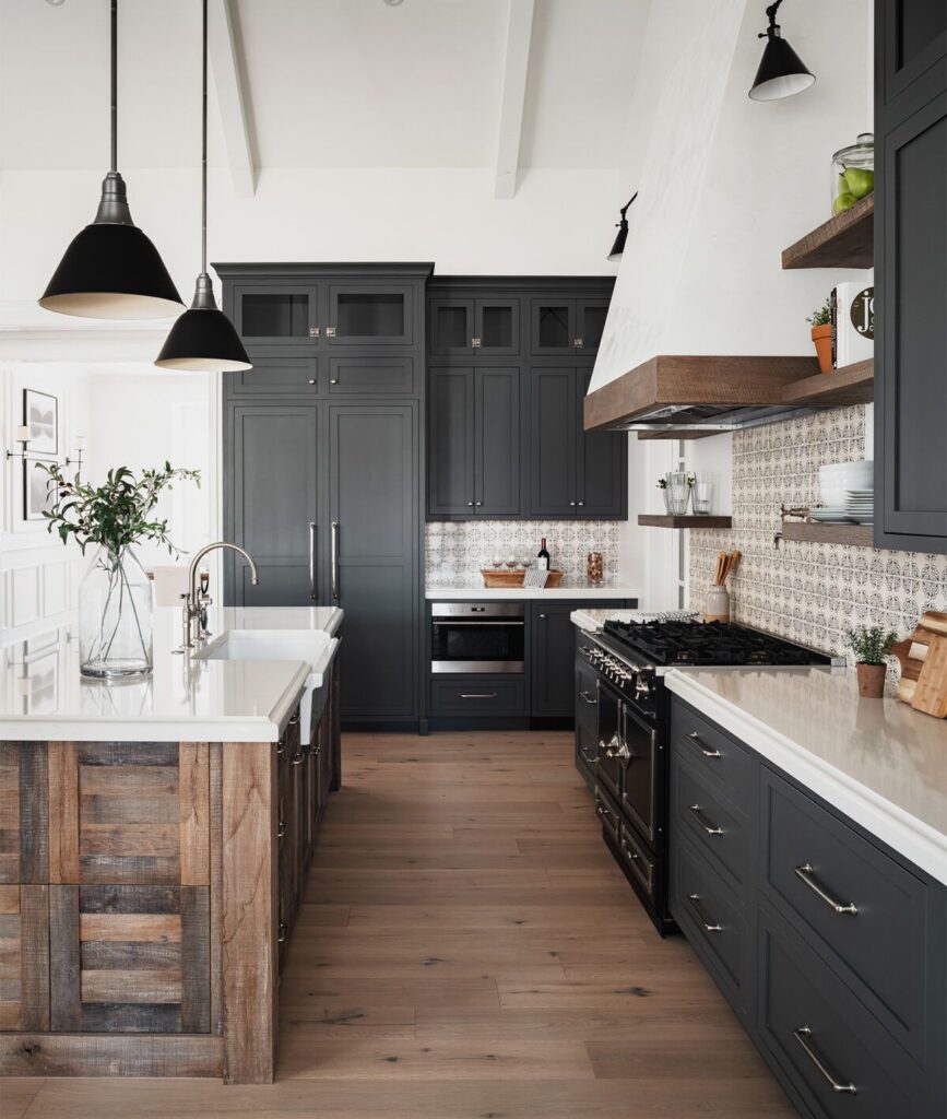 black kitchen cabinets