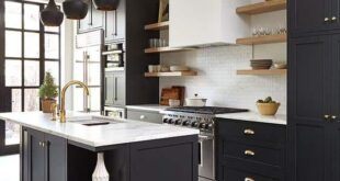 black kitchen cabinets