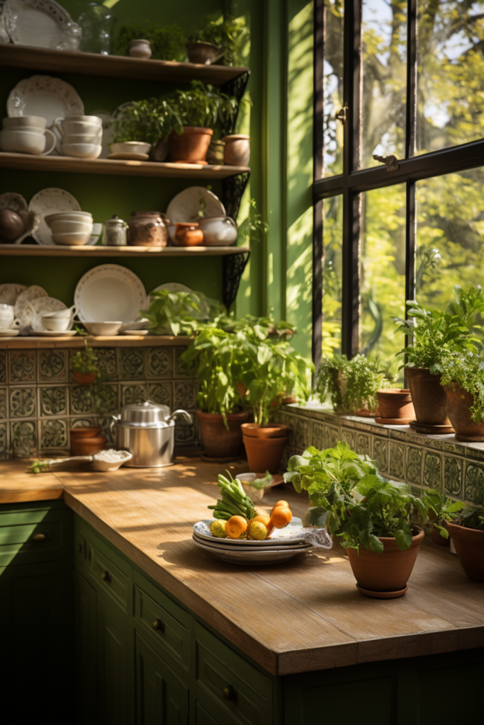 green kitchen