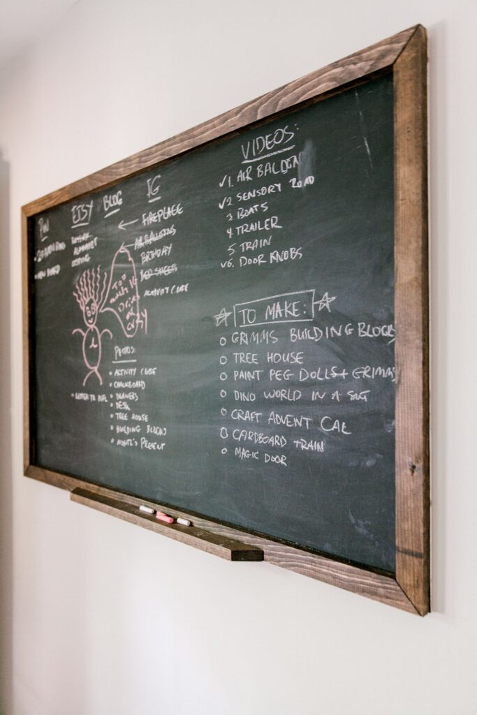 kitchen chalkboard