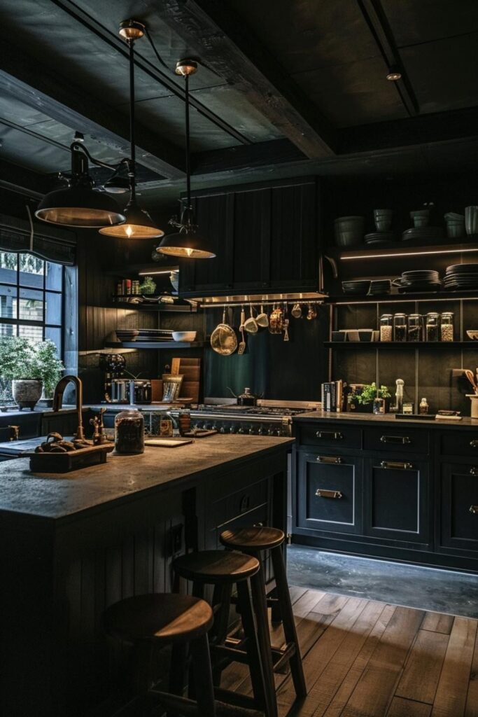 dark kitchen ideas