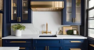 blue kitchen cabinets