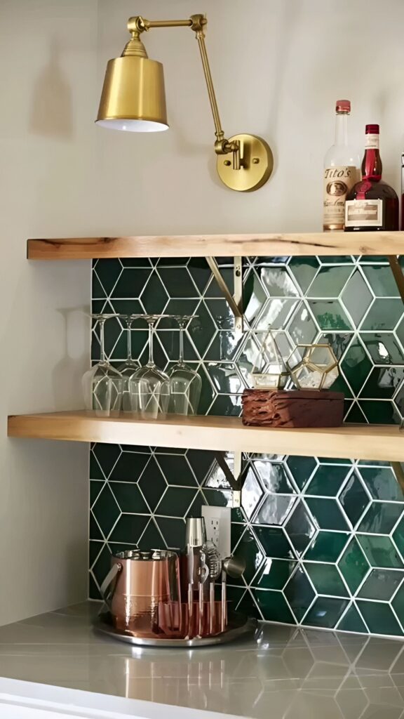 kitchen floating shelves