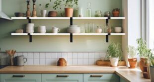 kitchen floating shelves