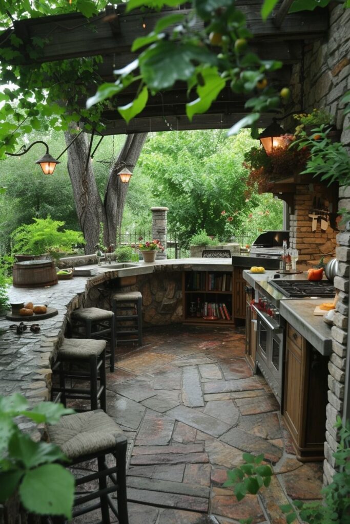 outdoor kitchen