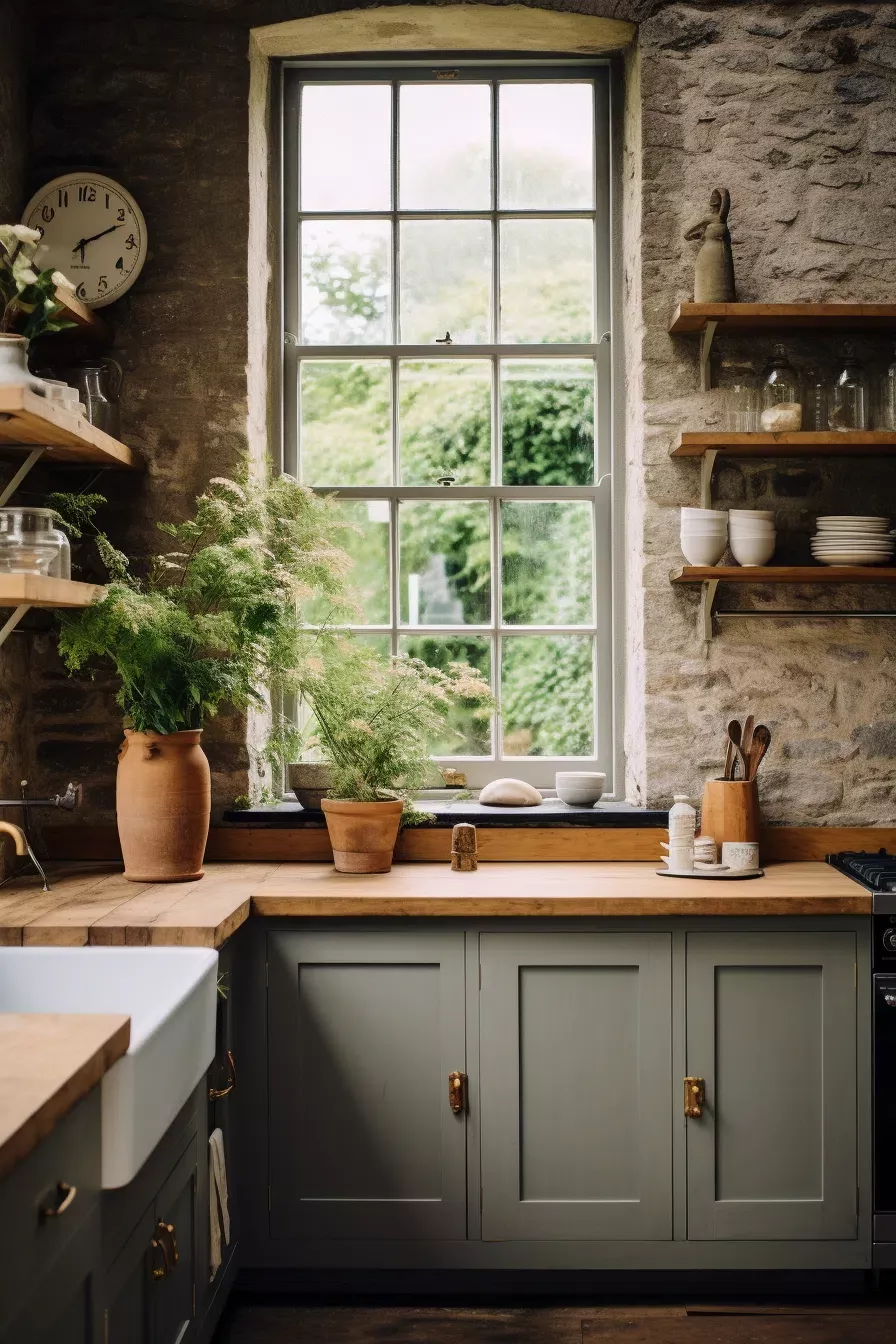 Rustic Charm: The Timeless Appeal of a  Cozy Kitchen