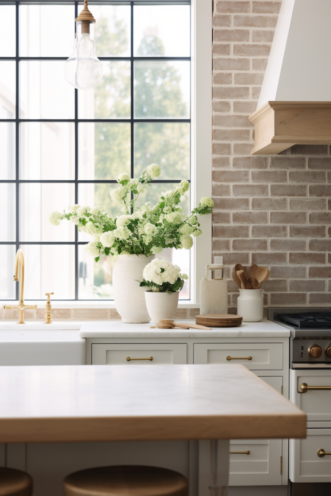 kitchen backsplash with white cabinets