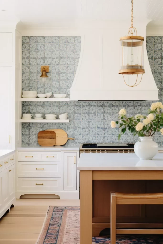 kitchen backsplash with white cabinets