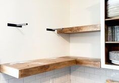 kitchen floating shelves