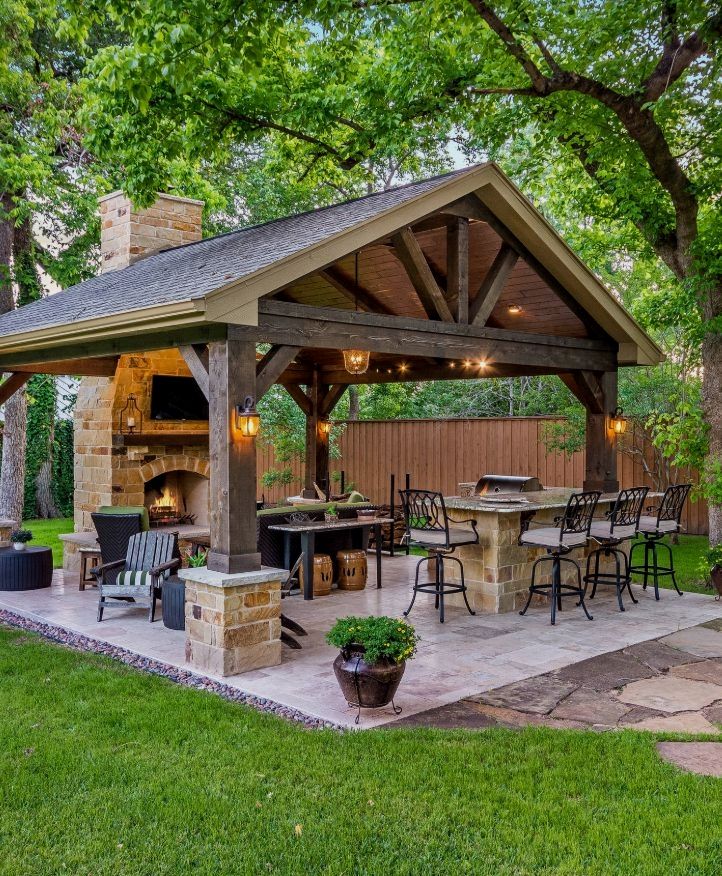 20 Interesting Backyard Designs with Pool and Outdoor Kitchen .