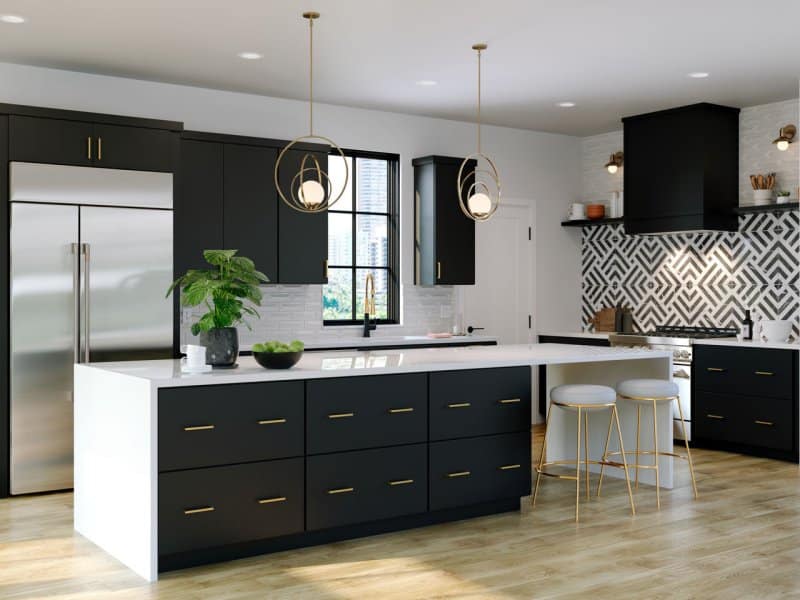 Modern Black Kitchen Cabinets | Mudosi Kitchen and Ba